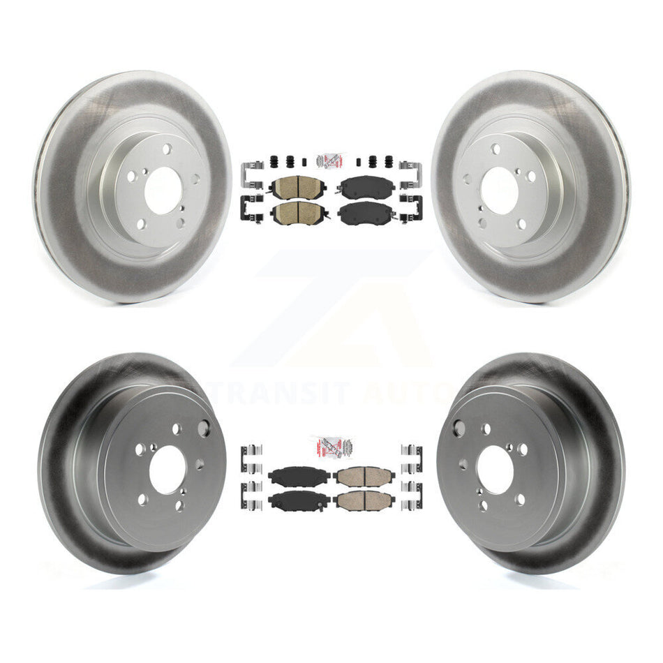 Front Rear Ceramic Pad Coated Brake Rotors Kit For Subaru Impreza Forester Outback Legacy KGA-102943