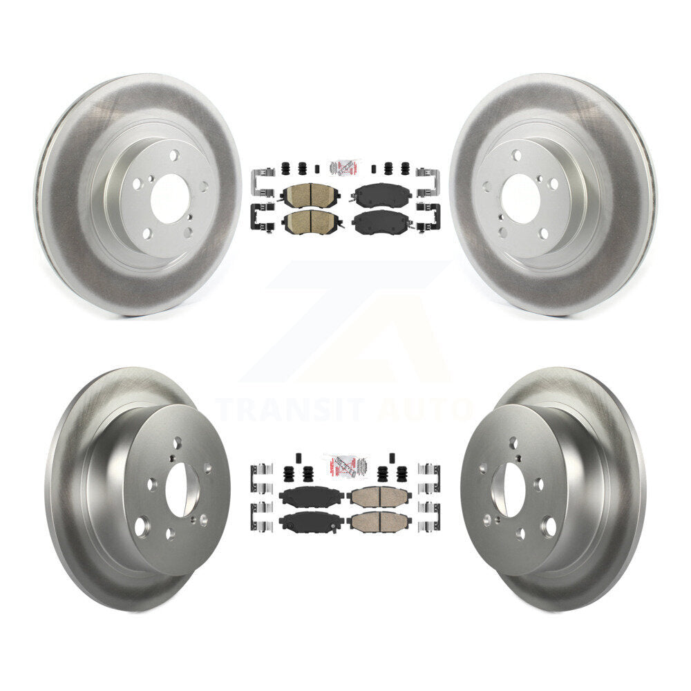 Front Rear Ceramic Pads And Coated Disc Brake Rotors Kit For Subaru Forester XV Crosstrek KGA-102947