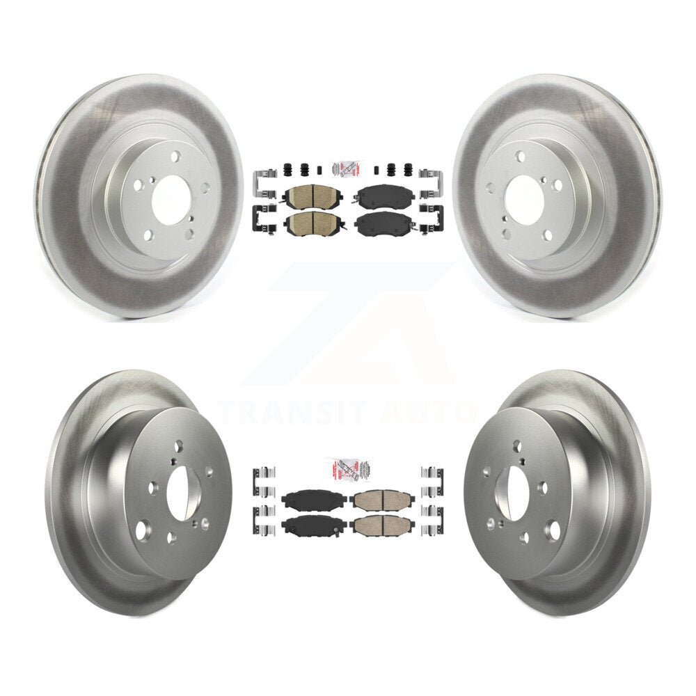 Front Rear Ceramic Pads And Coated Disc Brake Rotors Kit For Subaru Forester XV Crosstrek KGA-102948