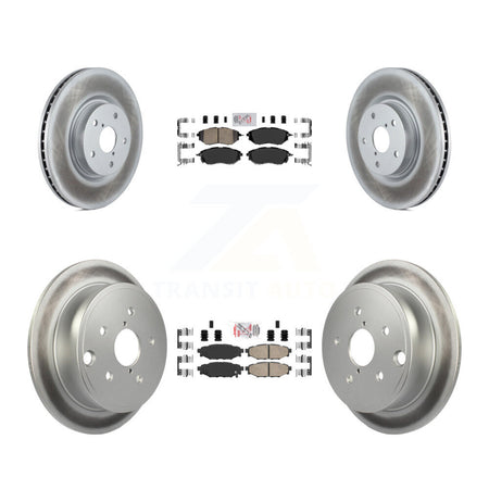 Front Rear Ceramic Pads And Coated Disc Brake Rotors Kit For Subaru WRX KGA-102949