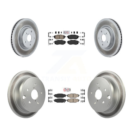 Front Rear Ceramic Pads And Coated Disc Brake Rotors Kit For Subaru WRX KGA-102951