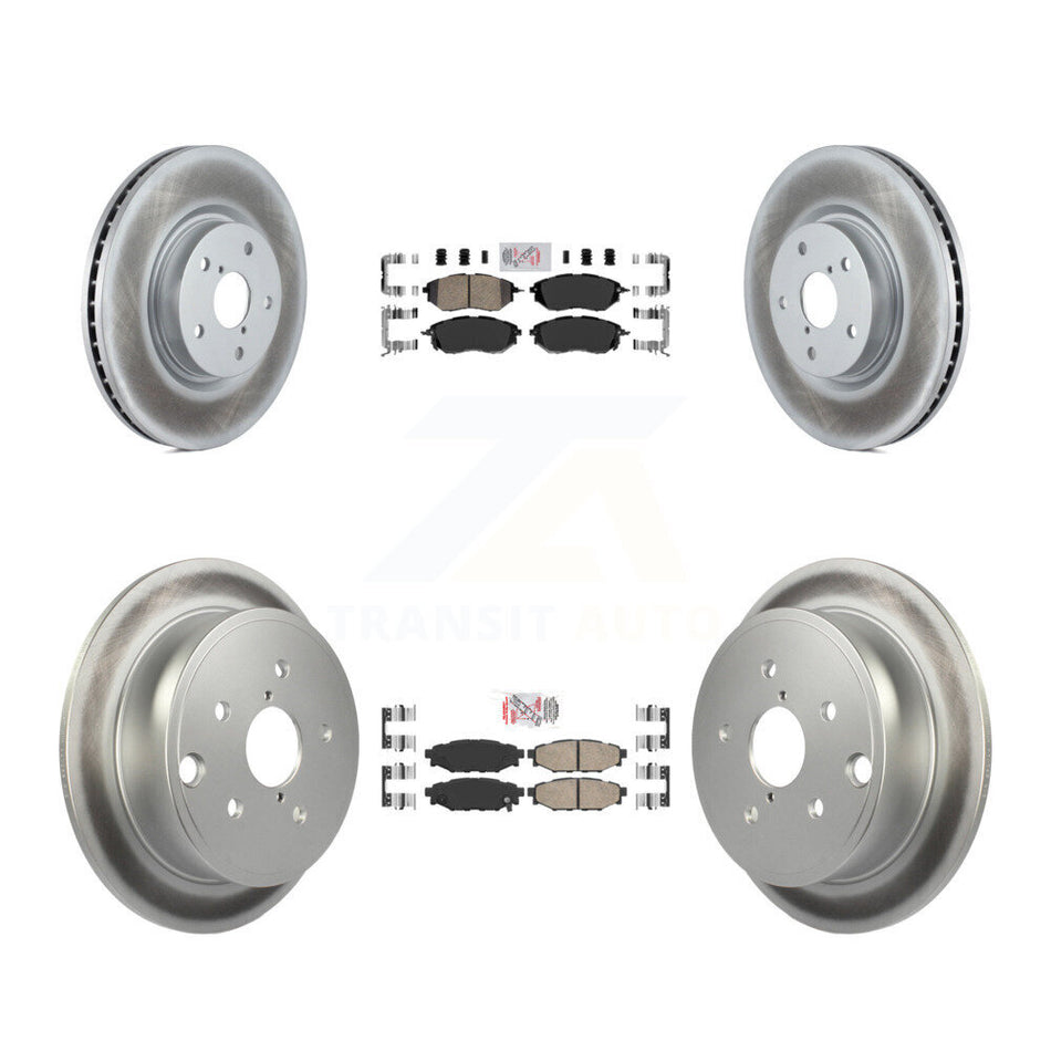Front Rear Ceramic Pads And Coated Disc Brake Rotors Kit For Subaru WRX KGA-102951