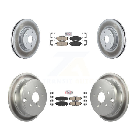 Front Rear Ceramic Pads And Coated Disc Brake Rotors Kit For Subaru WRX KGA-102952