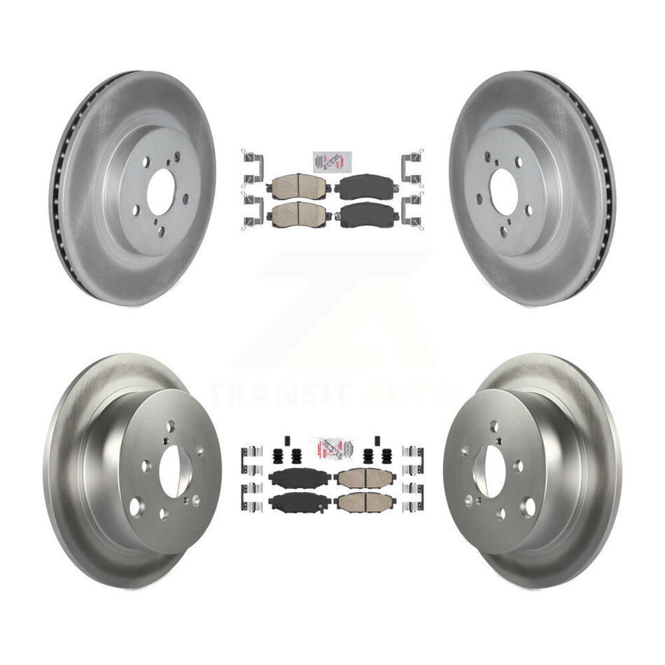 Front Rear Ceramic Pads And Coated Disc Brake Rotors Kit For Subaru Crosstrek Impreza KGA-102953