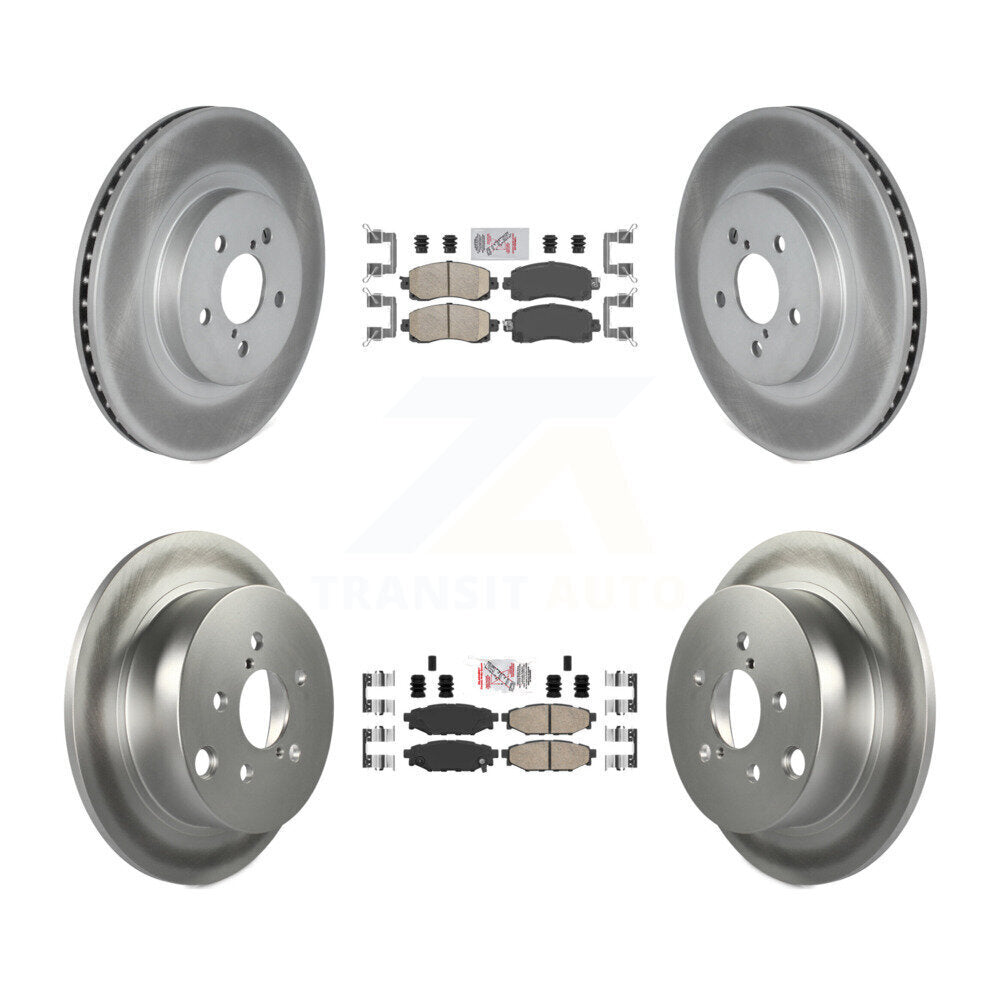 Front Rear Ceramic Pads And Coated Disc Brake Rotors Kit For Subaru Crosstrek Impreza KGA-102954