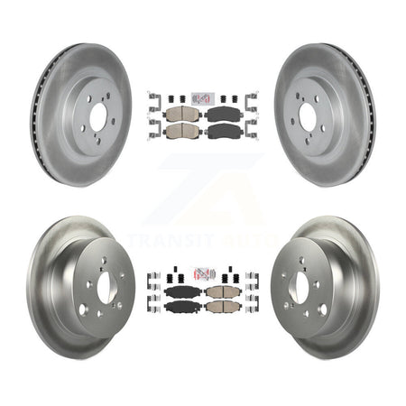 Front Rear Ceramic Pads And Coated Disc Brake Rotors Kit For Subaru Crosstrek Impreza KGA-102954