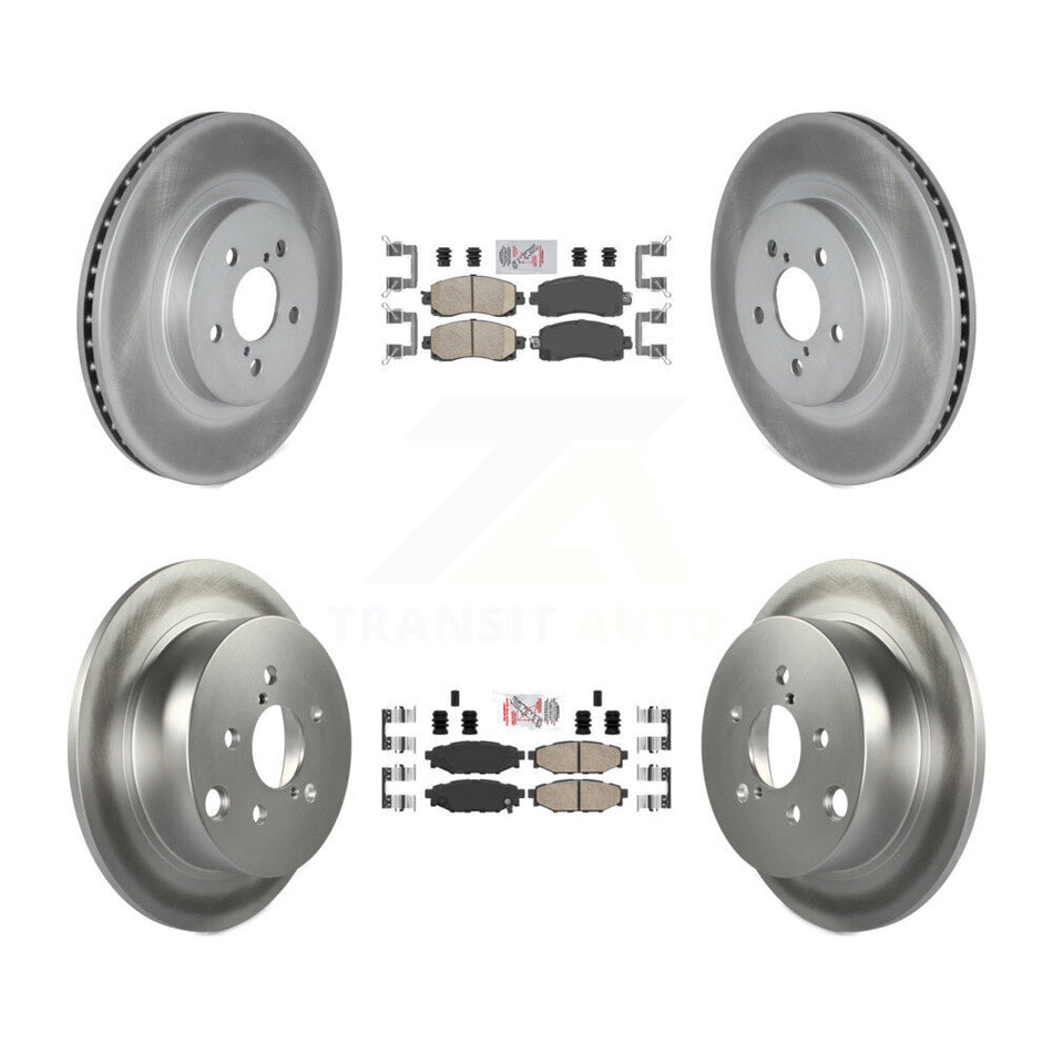 Front Rear Ceramic Pads And Coated Disc Brake Rotors Kit For Subaru Crosstrek Impreza KGA-102954