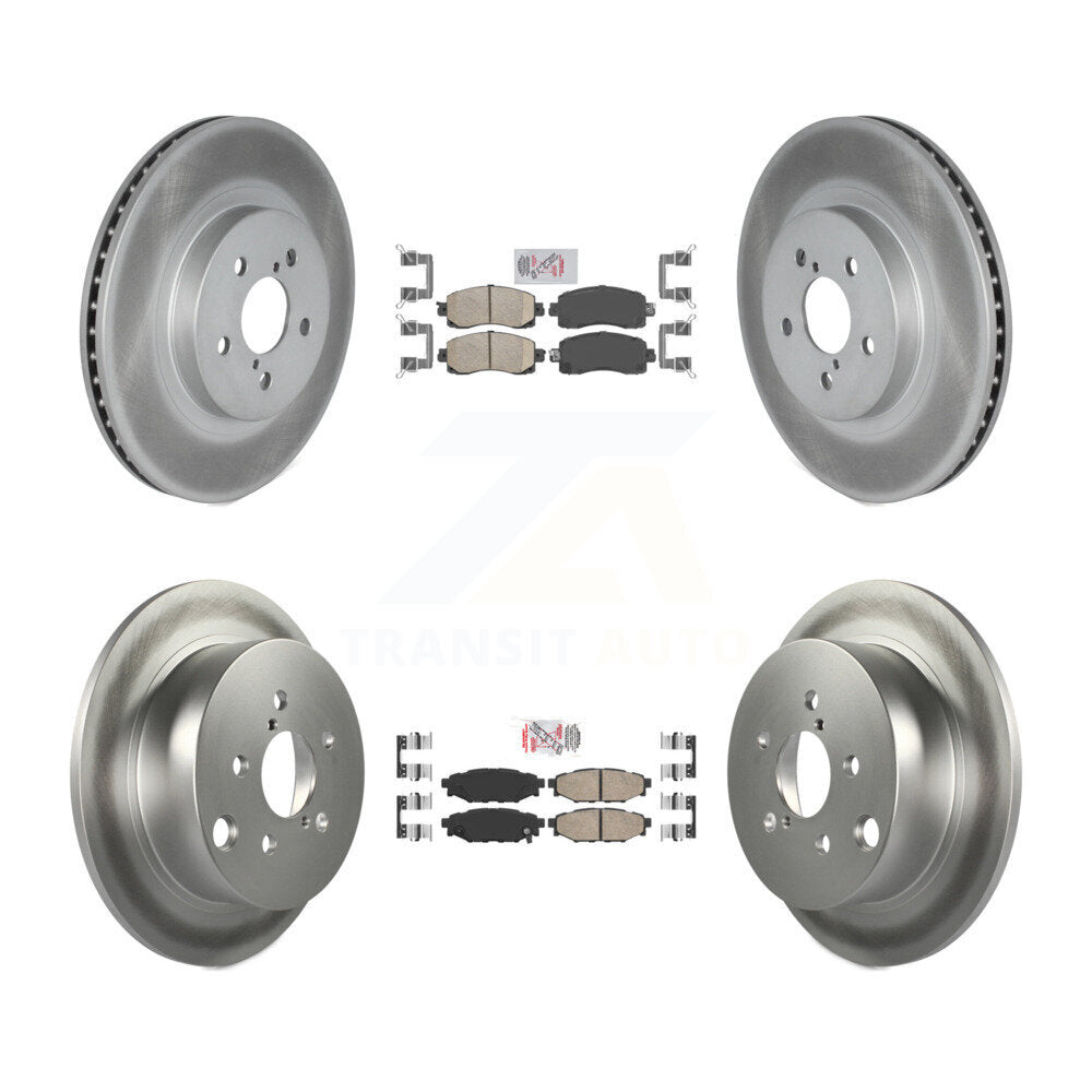 Front Rear Ceramic Pads And Coated Disc Brake Rotors Kit For Subaru Crosstrek Impreza KGA-102955