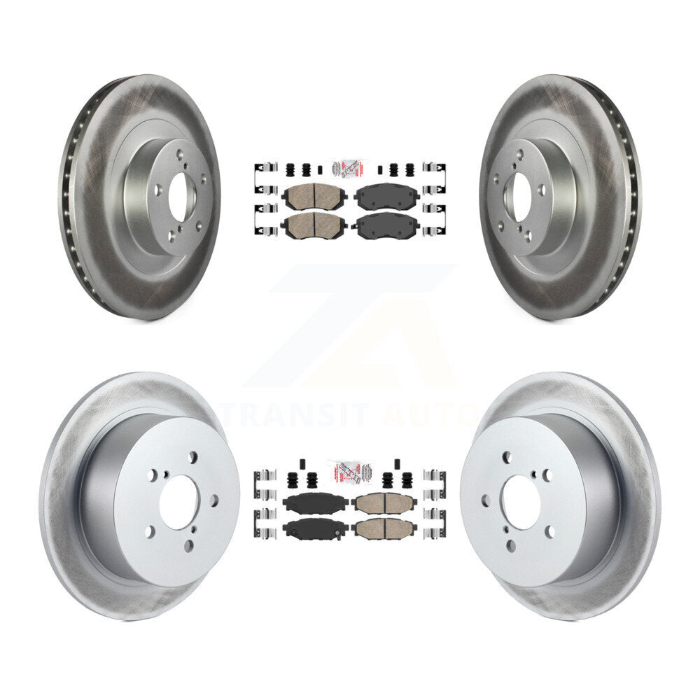 Front Rear Ceramic Pads And Coated Disc Brake Rotors Kit For 2005 Subaru Outback Legacy KGA-102958