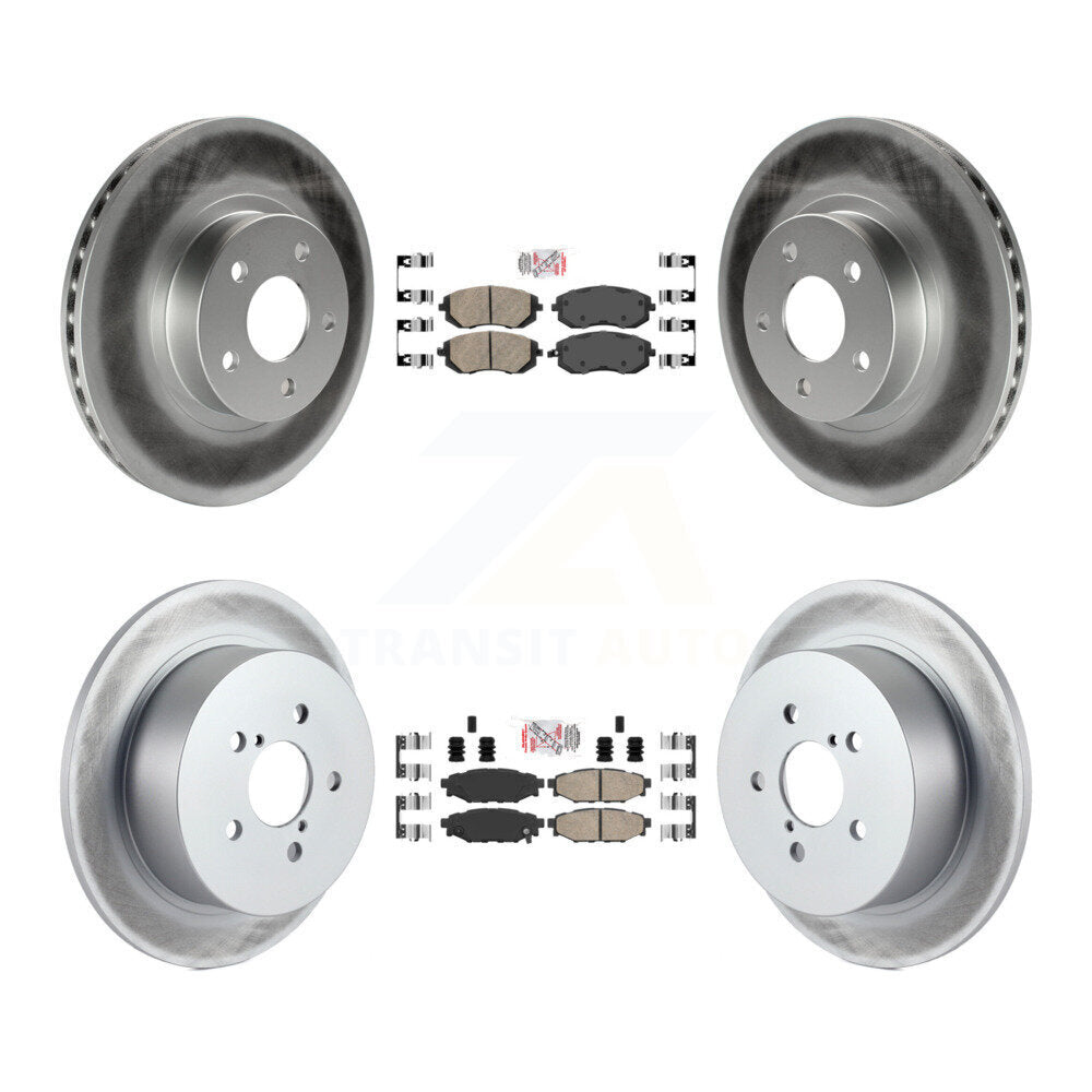 Front Rear Ceramic Pads And Coated Disc Brake Rotors Kit For 2005 Subaru Legacy i/Limited KGA-102959