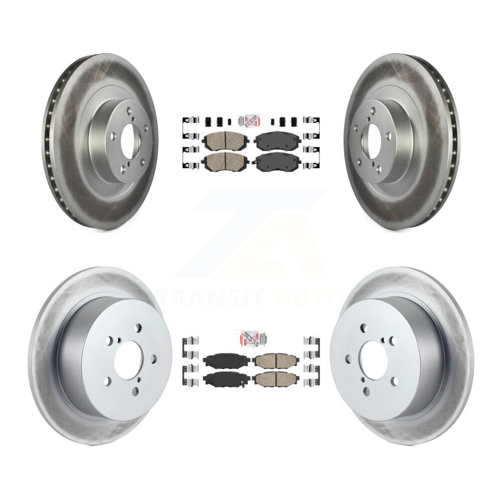 Front Rear Ceramic Pads And Coated Disc Brake Rotors Kit For 2005 Subaru Outback Legacy KGA-102962