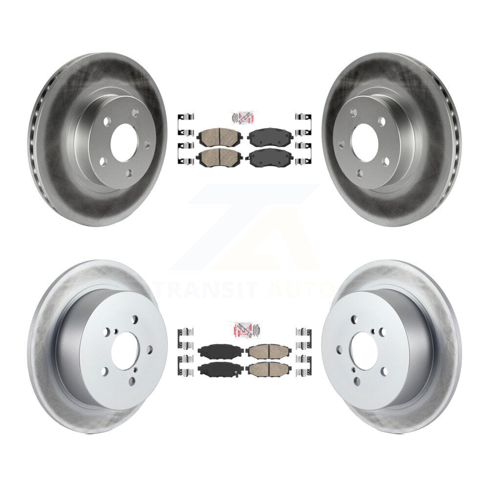 Front Rear Ceramic Pads And Coated Disc Brake Rotors Kit For 2005 Subaru Legacy i/Limited KGA-102963