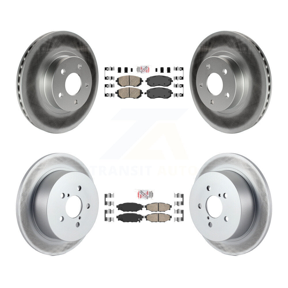 Front Rear Ceramic Pads And Coated Disc Brake Rotors Kit For 2005 Subaru Legacy i/Limited KGA-102964