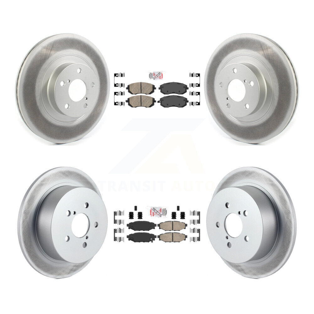 Front Rear Ceramic Pads And Coated Disc Brake Rotors Kit For Subaru Outback Legacy KGA-102967