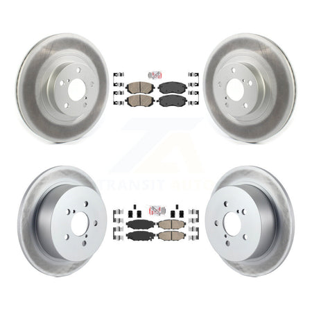 Front Rear Ceramic Pads And Coated Disc Brake Rotors Kit For Subaru Outback Legacy KGA-102967