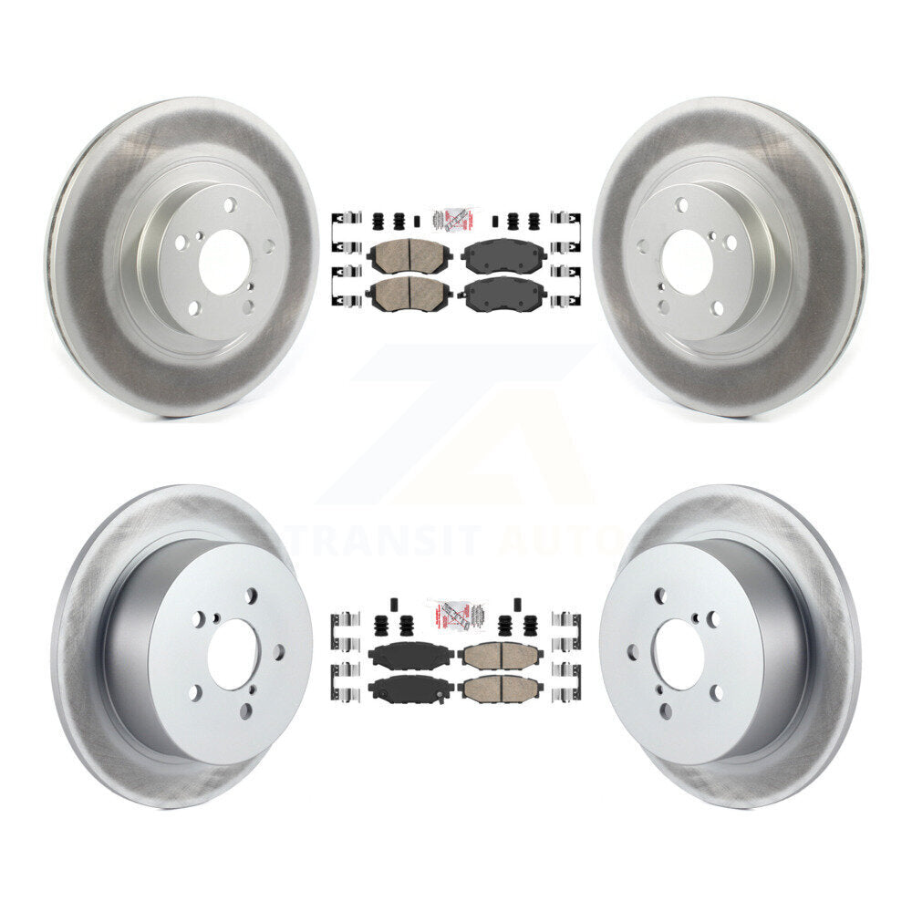 Front Rear Ceramic Pads And Coated Disc Brake Rotors Kit For Subaru Outback Legacy KGA-102968