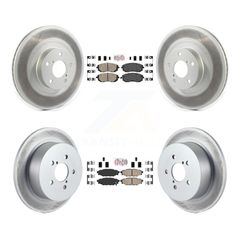 Front Rear Ceramic Pads And Coated Disc Brake Rotors Kit For Subaru Outback Legacy KGA-102968