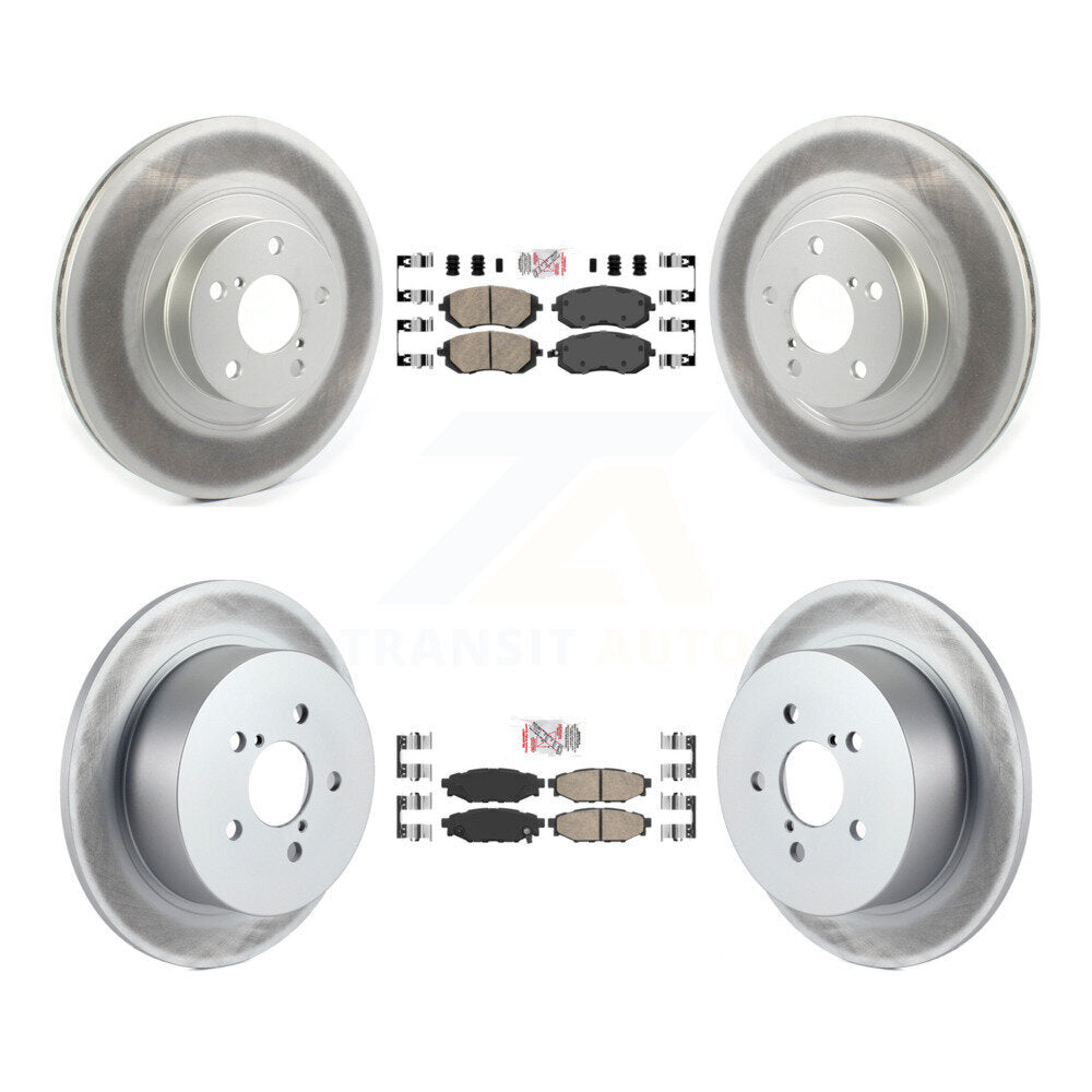 Front Rear Ceramic Pads And Coated Disc Brake Rotors Kit For Subaru Outback Legacy KGA-102970
