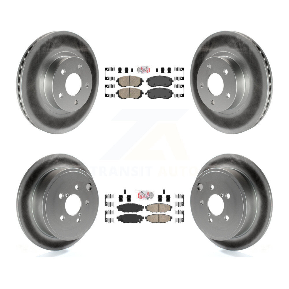 Front Rear Ceramic Pads And Coated Disc Brake Rotors Kit For Subaru Impreza KGA-102974