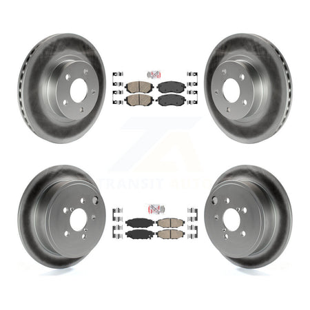 Front Rear Ceramic Pads And Coated Disc Brake Rotors Kit For Subaru Impreza KGA-102978