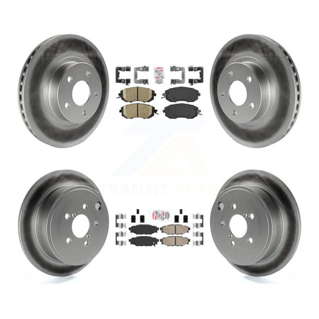 Front Rear Ceramic Pads And Coated Disc Brake Rotors Kit For Subaru Impreza KGA-102983