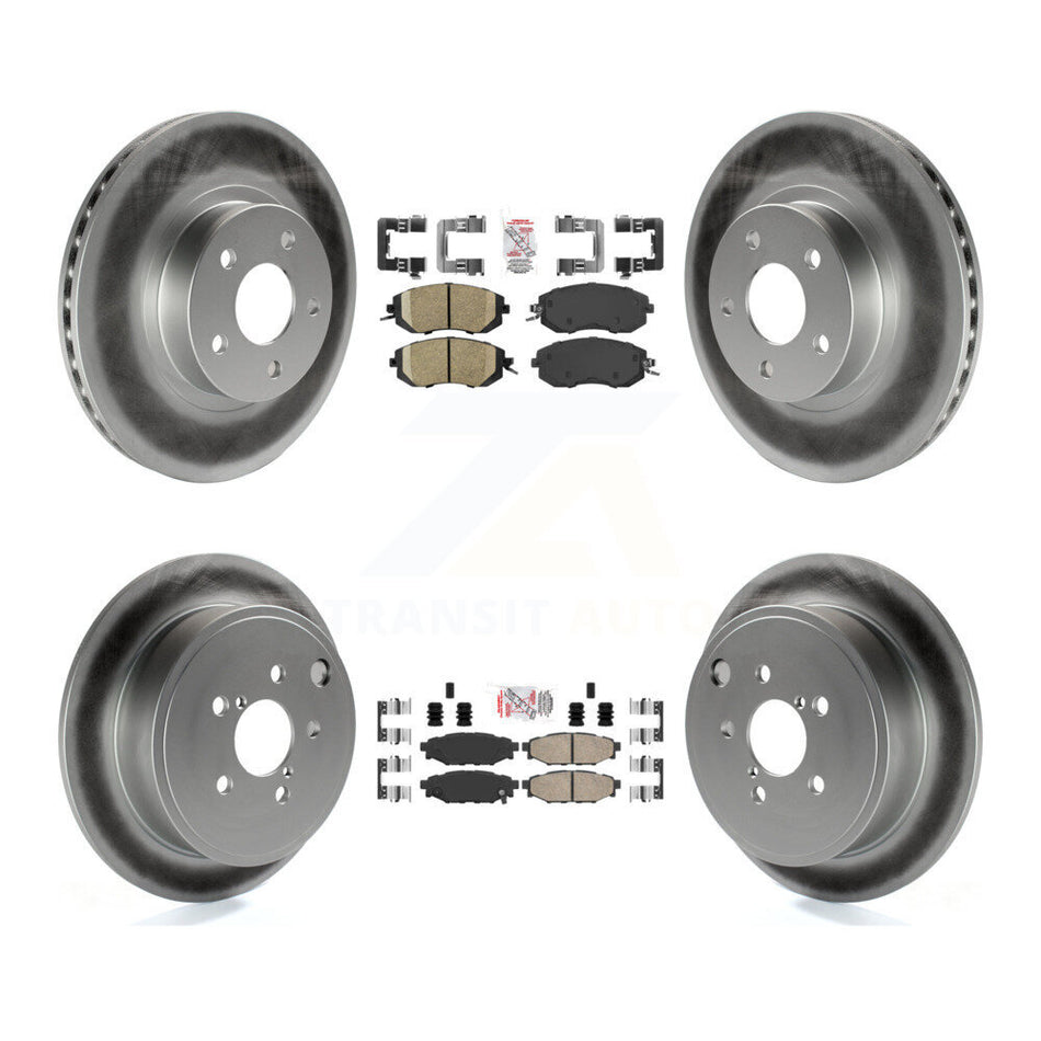 Front Rear Ceramic Pads And Coated Disc Brake Rotors Kit For Subaru Impreza KGA-102983