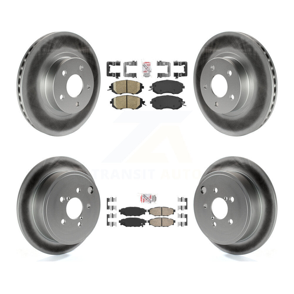 Front Rear Ceramic Pads And Coated Disc Brake Rotors Kit For Subaru Impreza KGA-102985