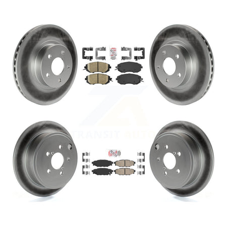 Front Rear Ceramic Pads And Coated Disc Brake Rotors Kit For Subaru Impreza KGA-102985