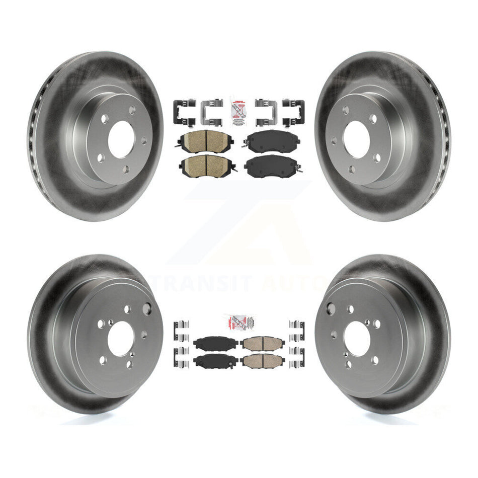 Front Rear Ceramic Pads And Coated Disc Brake Rotors Kit For Subaru Impreza KGA-102985
