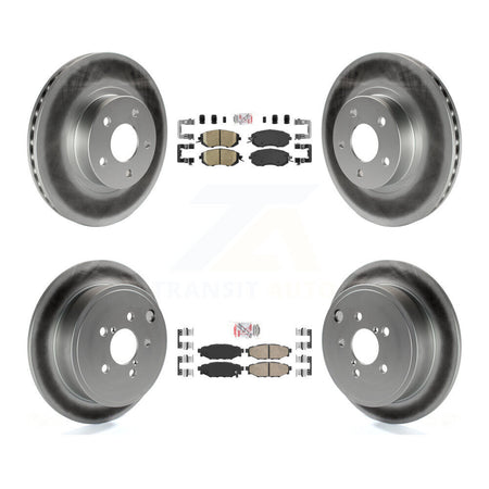 Front Rear Ceramic Pads And Coated Disc Brake Rotors Kit For Subaru Impreza KGA-102986