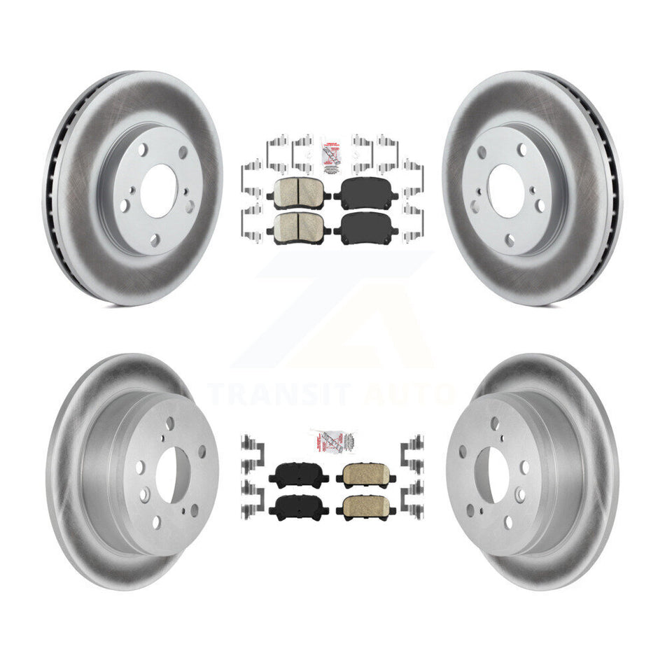 Front Rear Ceramic Pads And Coated Disc Brake Rotors Kit For Toyota Camry Solara KGA-102999