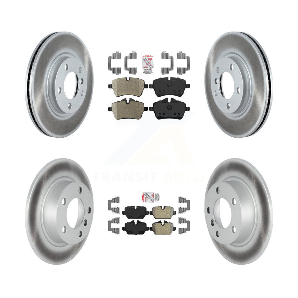 Front Rear Semi-Metallic Pad Coat Disc Brake Rotor Kit For Mini Cooper Countryman Paceman KGA-103002