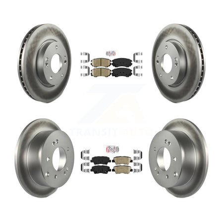 Front Rear Ceramic Pads And Coated Disc Brake Rotors Kit For 2012-2013 Kia Soul KGA-103006