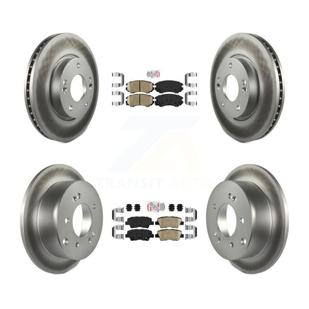 Front Rear Ceramic Pads And Coated Disc Brake Rotors Kit For 2012-2013 Kia Soul KGA-103008