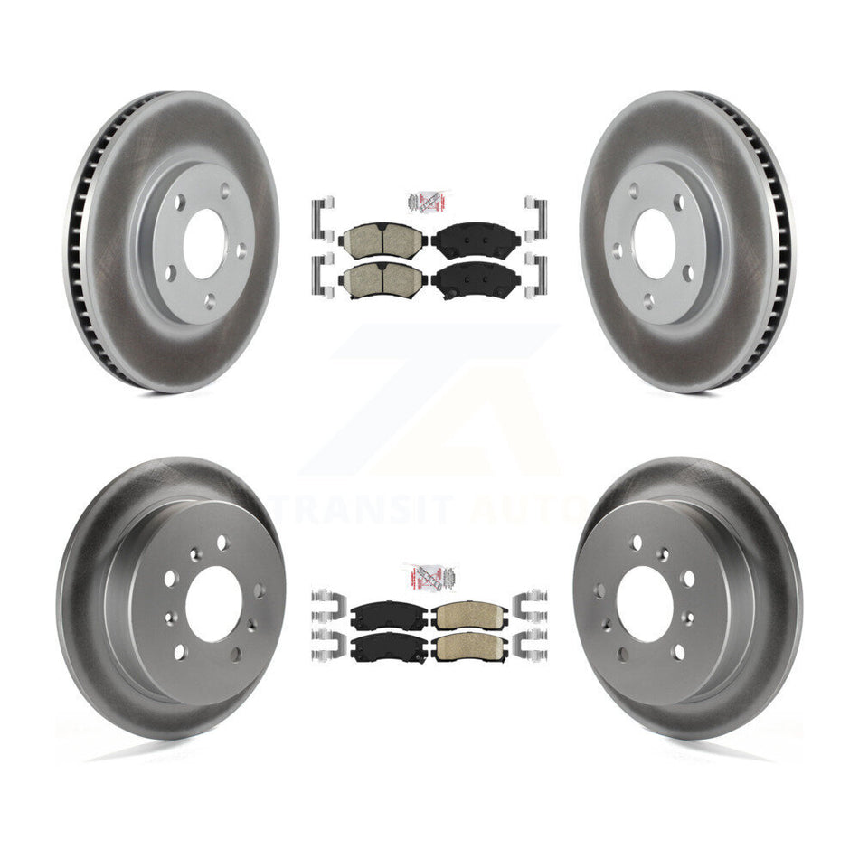 Front Rear Ceramic Pad Coated Brake Rotor Kit For Chevrolet Impala Monte Carlo Oldsmobile KGA-103027