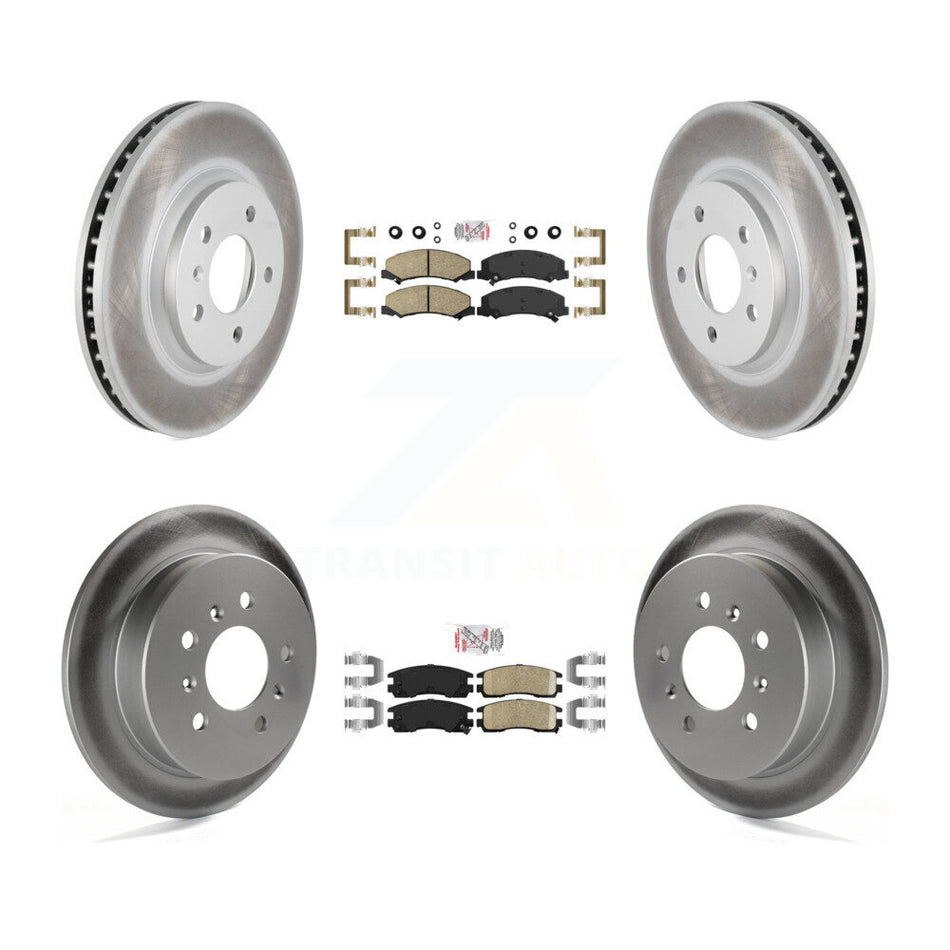 Front Rear Ceramic Pads And Coated Disc Brake Rotors Kit For Chevrolet Impala Monte Carlo KGA-103031