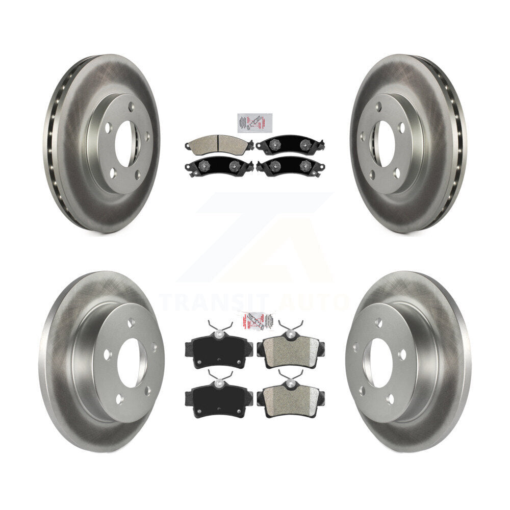 Front Rear Semi-Metallic Pad & Coated Disc Brake Rotor Kit For Ford Mustang Left or Right KGA-103035