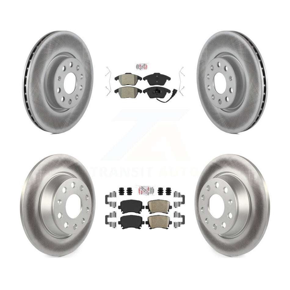 Front Semi-Metallic Rear Ceramic Pad Coat Brake Rotor Kit For Volkswagen CC GTI Passat A3 KGA-103042