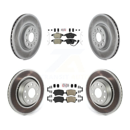 Front Semi-Metallic Rear Ceramic Pad Coated Disc Brake Rotor Kit For Volkswagen Passat CC KGA-103077
