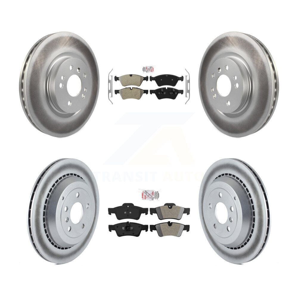 Front Rear Semi-Metallic Pad Coat Brake Rotors Kit For Mercedes-Benz ML500 R320 R350 R500 KGA-103090