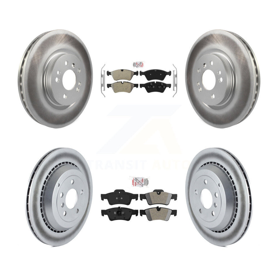 Front Rear Semi-Metallic Pad Coat Brake Rotors Kit For Mercedes-Benz ML500 R320 R350 R500 KGA-103090