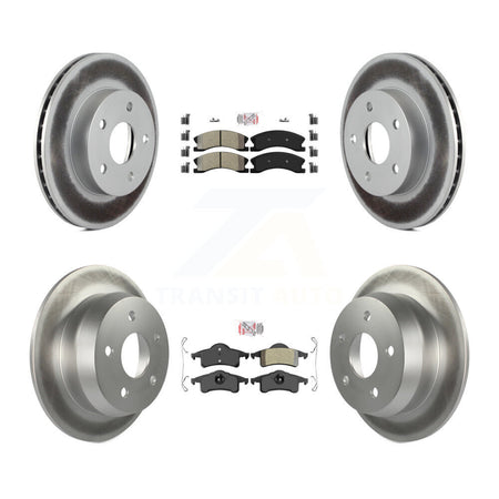 Front Rear Semi-Metallic Pads And Coated Disc Brake Rotors Kit For Jeep Grand Cherokee KGA-103092