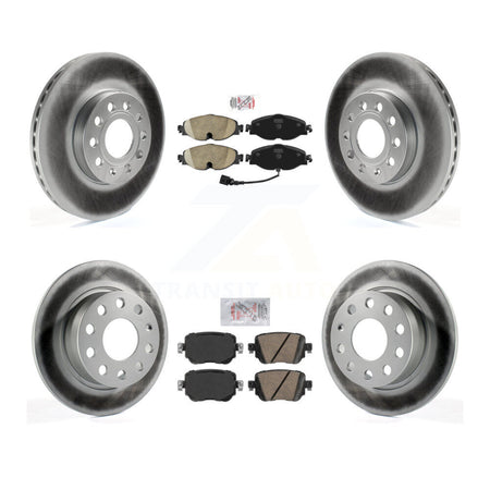 Front Rear Ceramic Pads And Coated Disc Brake Rotors Kit For Volkswagen Golf SportWagen KGA-103095