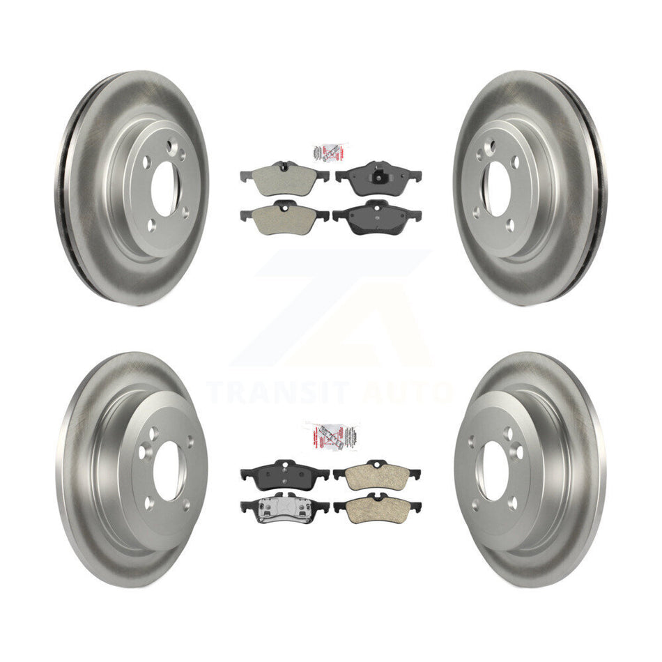 Front Semi-Metallic Rear Ceramic Pads And Coated Disc Brake Rotors Kit For Mini Cooper KGA-103101