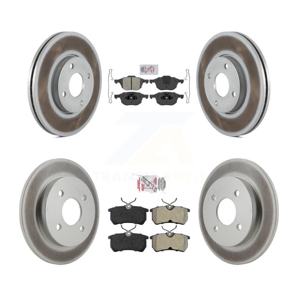 Front Rear Semi-Metallic Pad Coated Brake Rotor Kit For 05-07 Ford Focus Disc rear brakes KGA-103104