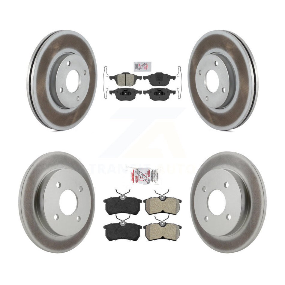 Front Rear Semi-Metallic Pad Coated Brake Rotor Kit For 05-07 Ford Focus Disc rear brakes KGA-103104