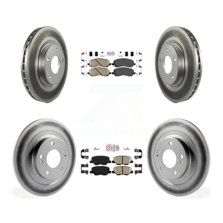 Front Rear Ceramic Pad And Coated Disc Brake Rotor Kit For Mitsubishi RVR Outlander Sport KGA-103127