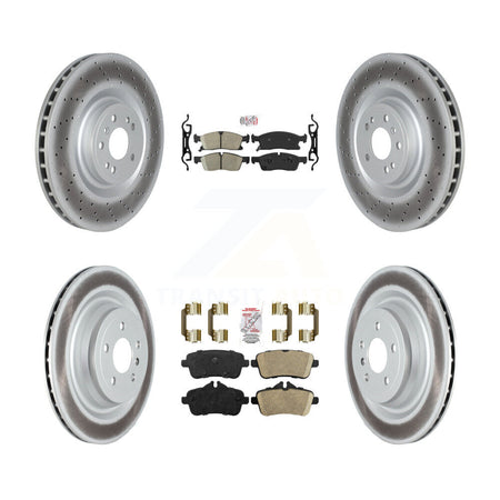 Front Rear Ceramic Pads And Coated Disc Brake Rotors Kit For Mercedes-Benz GLS450 ML250 KGA-103135