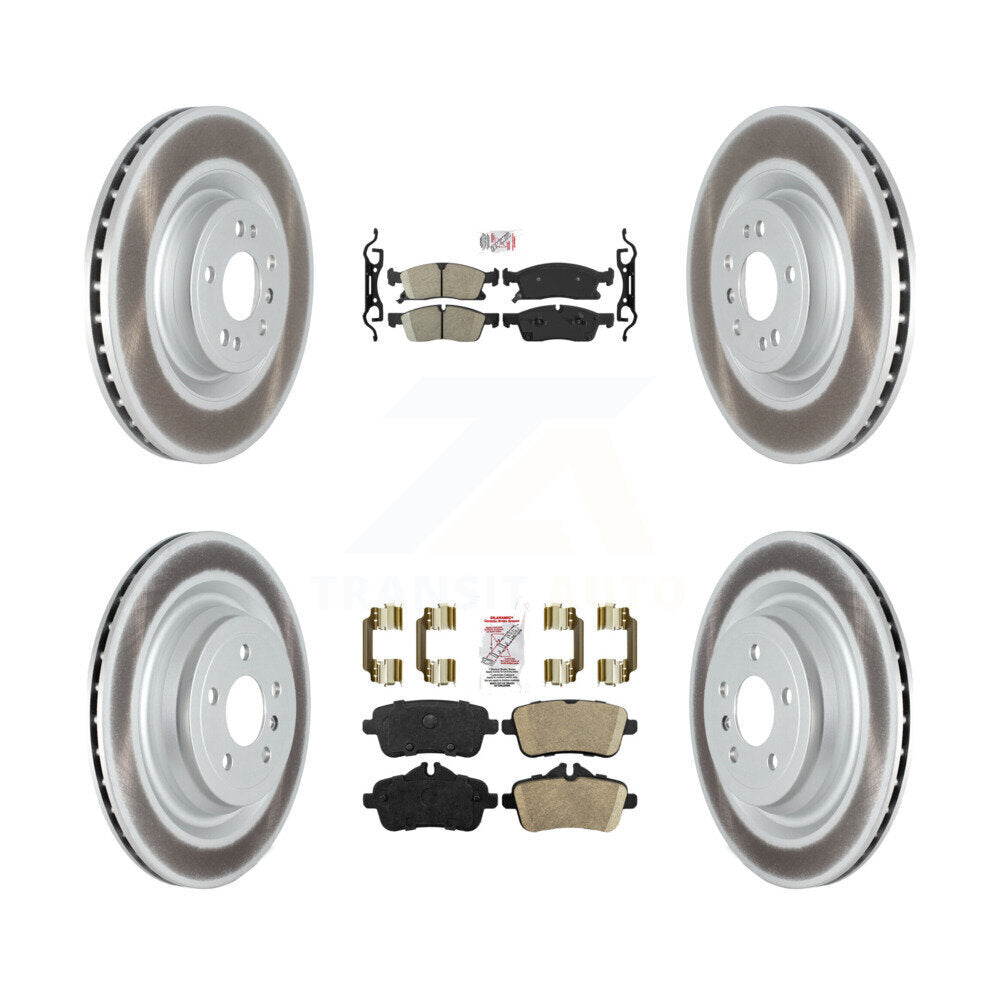 Front Rear Ceramic Pad & Coated Disc Brake Rotor Kit For Mercedes-Benz GL350 GLS450 GL450 KGA-103139