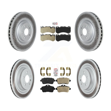Front Semi-Metallic Rear Ceramic Pad Coat Disc Brake Rotor Kit For Mercedes-Benz ML63 AMG KGA-103140